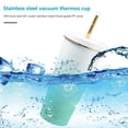 thumbnail image 4 of Copa De Vacío Taza de agua para coche de 750 ml, termos de paja con gradiente a prueba de fugas, taza de café (verde), 4 of 7