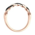 thumbnail image 2 of 1/10 Carat Twisted Black & White Diamond Wedding Band Ring in 10K Rose Gold (Ring Size 6.5), 2 of 6
