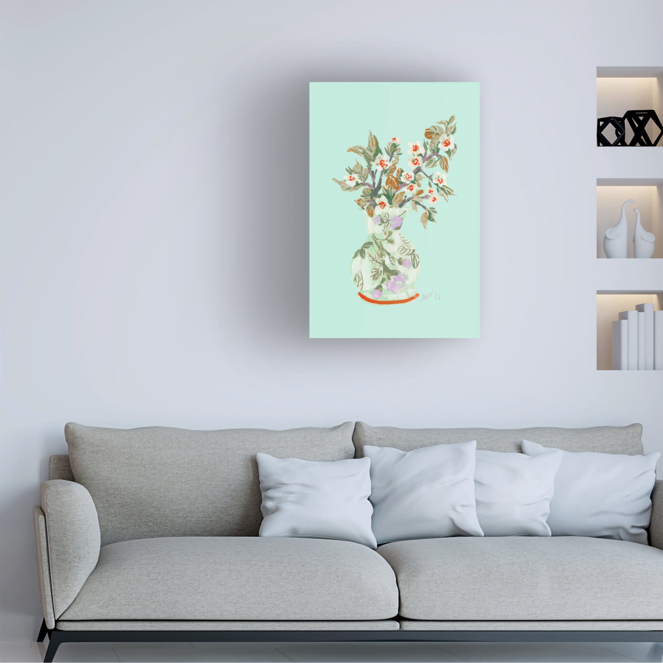 Trademark Fine Art Ania Zwara Apple Blossom Dark Orange Canvas Wall Art