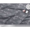 thumbnail image 3 of Soimoi Cotton Duck Fabric Check & Airplane Transport Print Fabric by The Yard 42 Inch Wide, 3 of 3