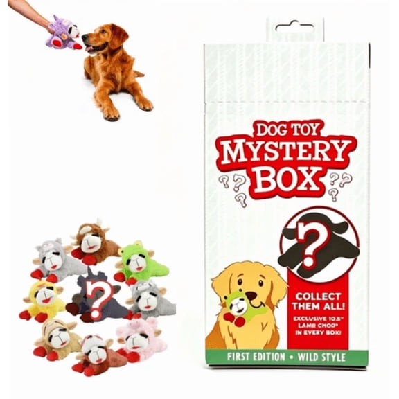 Lamb Chop Mystery Box Dog Interactive Plush Toy, Soft Plush Lamb Toy, Interactive Pet Toy for Cats and Small Dogs