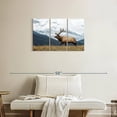thumbnail image 2 of Elephant Stock Mountain Bull Elk Wall Art - Horizontal Multi Panel Canvas - Living Room Wall Decor - Animal Multi Panel - Brown And White Decor - 33" x 20", 2 of 8