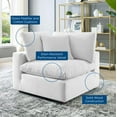 thumbnail image 2 of Modway Commix Fauteuil d'Angle Surrempli en Velours de Performance Rempli de Duvet, Blanc, 2 of 7