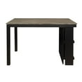 thumbnail image 2 of Benjara Tim 60 Inch Counter Height Table, 2 Built in Shelves, Gray, Black Wood, 2 of 6