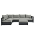 thumbnail image 3 of Modular Lounge Sectional Sofa Set, Grey Gray, Aluminum Metal, Outdoor Patio Balcony Cafe Bistro Garden Hospitality Restaurant, Modern Contemporary HB36646, 3 of 10