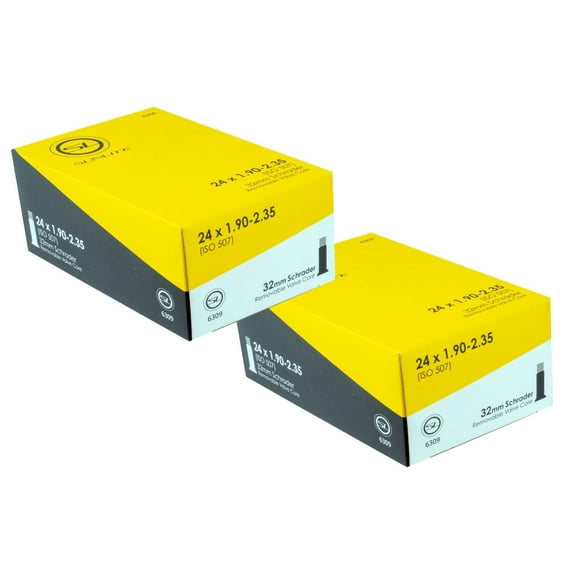 2 Pack - Tube, 24 x 1.90-2.35 32mm Schrader Valve, Sunlite, Mountain or Cruiser