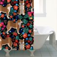 thumbnail image 4 of Shiba Inu Dog and Flower Floral Shower Curtain 84"x72" ,Bathroom Decorative Shower Curtains Set with 12 Hooks,Modern Waterproof Washable Shower Curtain, 4 of 6