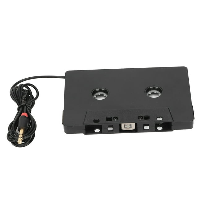 Audio Cassette à l'Adaptateur, Cassette de Voiture Adaptateur Rétro Réduction du Bruit Noir 4 Canaux de Sortie pour MP3