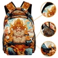 thumbnail image 3 of Lightweight Backpack Chinese God of Wealth School Bag Travel Laptop Daypack for Men Women Casual Rucksack, 3 of 6