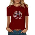 thumbnail image 1 of Moda para mujer Tops Funny Printe CasualFit Camisetas Blusa Estampado Camisa Fridja  bn2964, 1 of 5