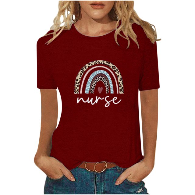 Moda para mujer Tops Funny Printe CasualFit Camisetas Blusa Estampado Camisa Fridja bn2964