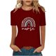 thumbnail image 1 of Moda para mujer Tops Funny Printe CasualFit Camisetas Blusa Estampado Camisa Fridja  bn2963, 1 of 5