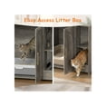thumbnail image 3 of GDF Studio Hidden Cat Litter Box Enclosure Furniture with Power Strip, Large Dog-Proof Cabinet, Gray, 3 of 9