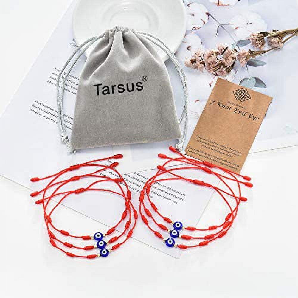 Evil Eye 7 Knot Lucky Bracelets Adjustable Red String Amulet