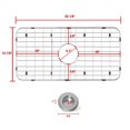thumbnail image 3 of Protectores De Fregadero Para Fregadero De Cocina De 25-1/8"" X 12-7/8"" Protector De Fregadero De Acero Inoxidable Con Orificio De Drenaje Central Estante Para Fregadero Para La Parte Inferior Del Fr, 3 of 5