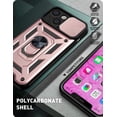 thumbnail image 5 of Case for Apple iPhone 13 Mini with Slide Camera Cover,Military Grade Heavy Duty Protection Phone Case Cover with Magnetic Ring Kickstand for iPhone 13 Mini SJ Rose Gold, 5 of 13