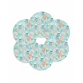 thumbnail image 7 of 13 Inch Round Placemats Set of 6, Teal Red Coastal Jellyfish Non Slip Heat Insulation PP Table Mats, Summer Nautical Beach Coral Starfish Washable Place Mats for Kitchen Dining Party Table Decor, 7 of 7