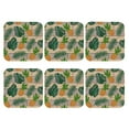 thumbnail image 2 of Disketp Pineapples Palm Leaves Funny Coasters,6 Pcs Leather Coasters With Holder, Perfect Housewarming Hostess Gifts,Protect Furniture From Water Marks Scratch And Damage, 2 of 9