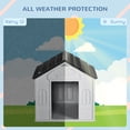 thumbnail image 4 of Noaman PawHut Plastic Dog House, Water Resistant Indoor/Outdoor Puppy Shelter with Door, Easy Snap-Together Assembly for Small/Medium Dogs Up to 44 lbs, Gray, 4 of 7
