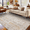 Khaki, variant on GENIMO 8'x10' Area Rug, Machine Washable Vintage Oriental Low Pile Rug with Non Slip Backing for Living Room, Bedroom, Dining Room, Multi