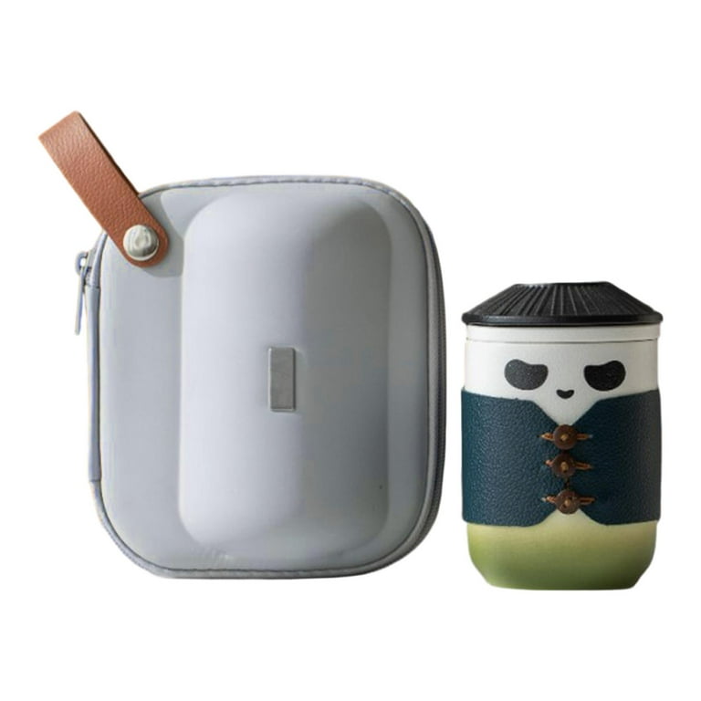 Kungfu Panda Travel Tea Set: Portable Tea Kit with Cup, Infuser, and Lid