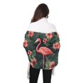 thumbnail image 4 of FORMRS Womens Scarf Winter Soft Long Big Warm Shawls Wrap Tassel Scarves, Red Flamingo Pattern, 4 of 9
