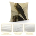thumbnail image 4 of Orinice Bird Rock Graphic Decorative Cotton Linen Pillow Cover 1PC for Home Couch Living Room Bed Sofa 24x24in, 4 of 5