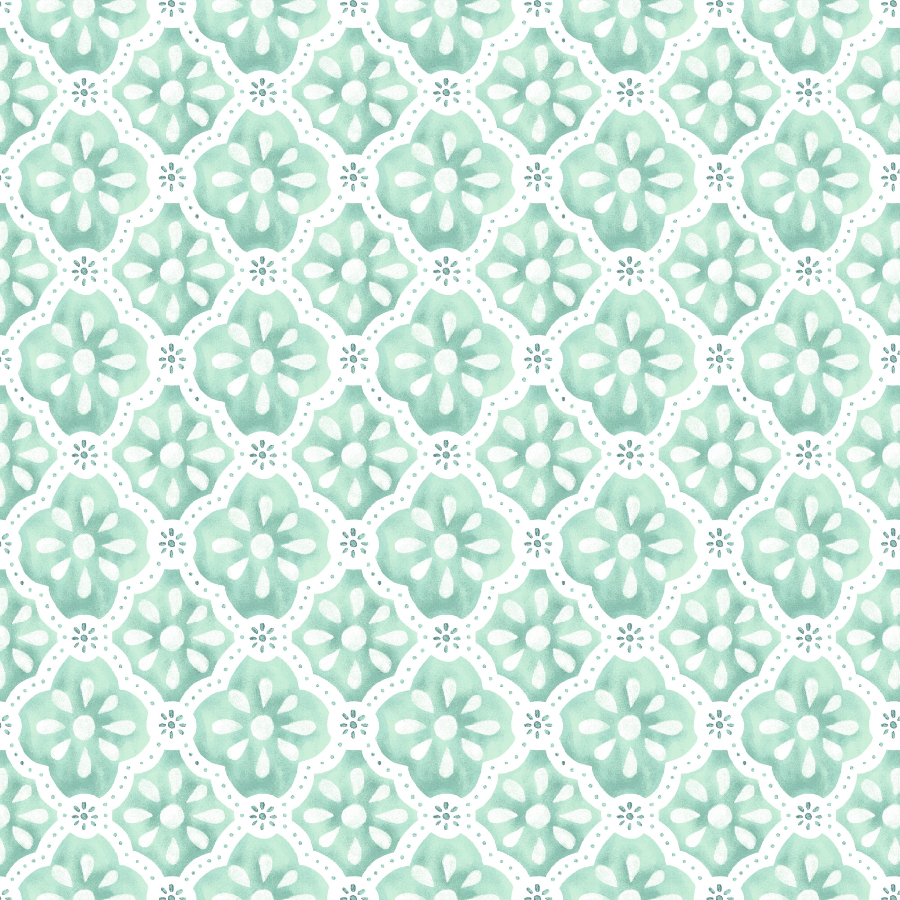The Pioneer Woman 18" x 19" Green Washy Trellis Outdoor Seat Pad, 2 Pack