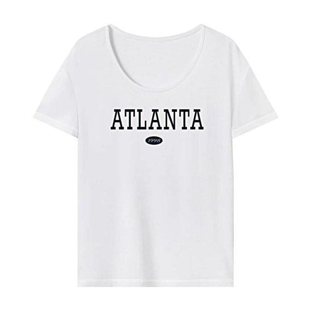 Camiseta de manga corta para mujer, transpirable, cuello redondo, camiseta básica para ir de compras XL