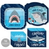 Shark Zone - Jawsome Shark Party or Birthday Party Tableware Plates and Napkins - Bundle for 16