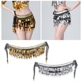 thumbnail image 2 of 2X Belly Dance Costumes Hip Scarf Festival Belt India Dancewear Wrap Skirt Yinane Desgarro de cadera para danza del vientre, 2 of 9