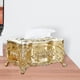 thumbnail image 3 of Caja de acrílico para pañuelos, organizador decorativo rectangular, soporte para pañuelos faciales, soporte de almacenamiento de papel para cocina, Pequeño-Dorado Baoblaze Cubierta de papel de seda, 3 of 7