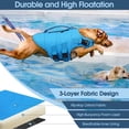 thumbnail image 4 of IDOMIK Dog Life Jacket with Reflective Strips, Adjustable Swimming Vest High Flotation Pet Lifesaver for Puppy, Blue, XS, 4 of 7