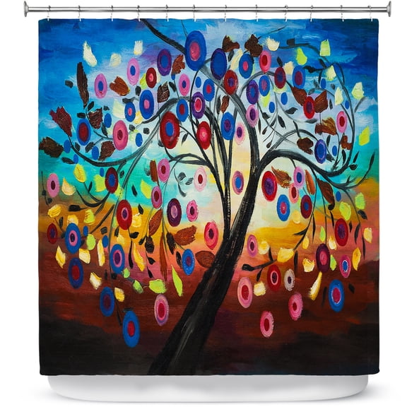 Shower Curtains 70" x 93" from DiaNoche Designs by Lam Fuk Tim - Color Tree XIII