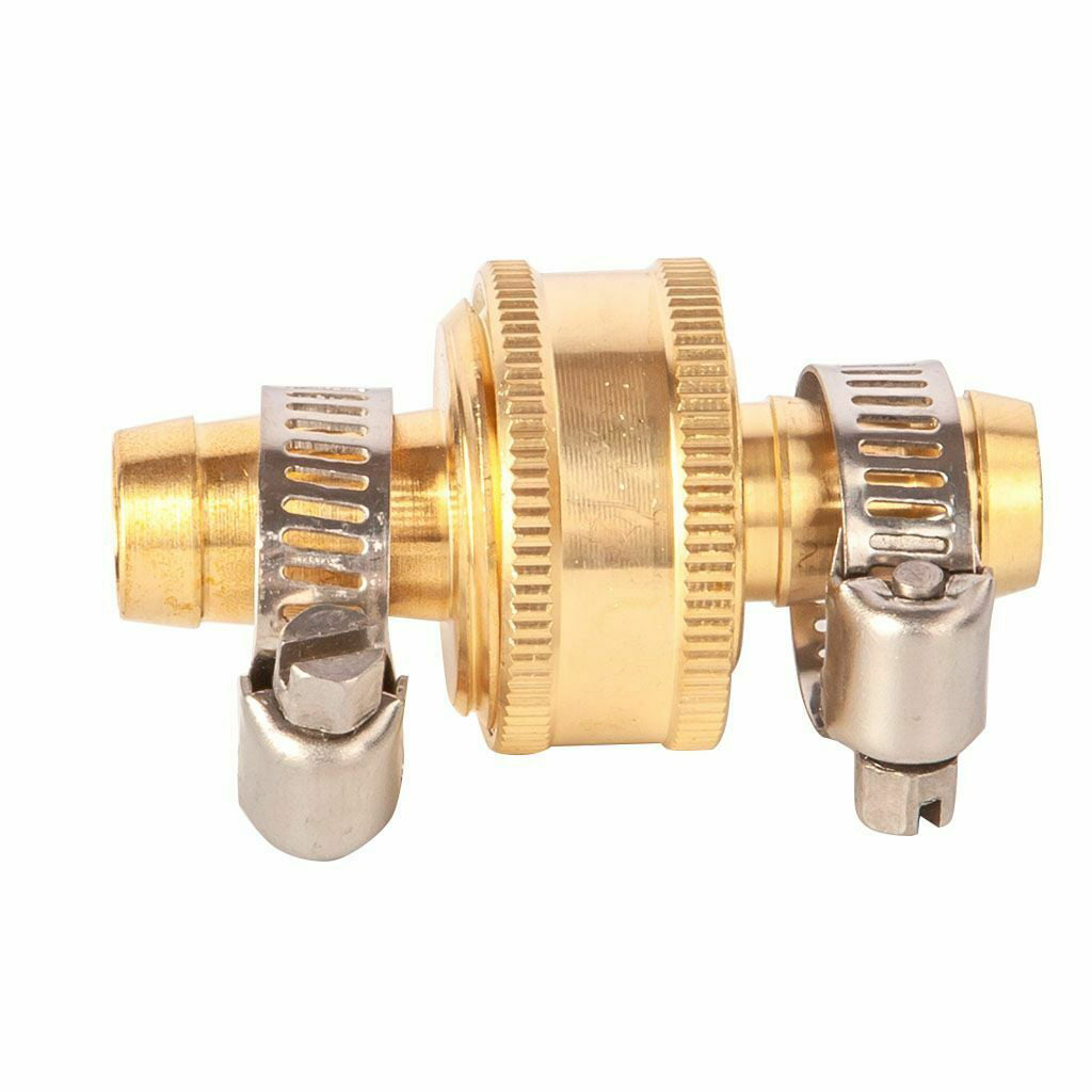 Details about   1/2"Garden Brass Hose Mender End Repair Kit Hose Male Female Connector Adaptor 