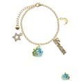 thumbnail image 2 of Delight Jewelry Resin Blowfish Goldtone Dream Big Charm Bracelet, 7.5+2" Extender, 2 of 4