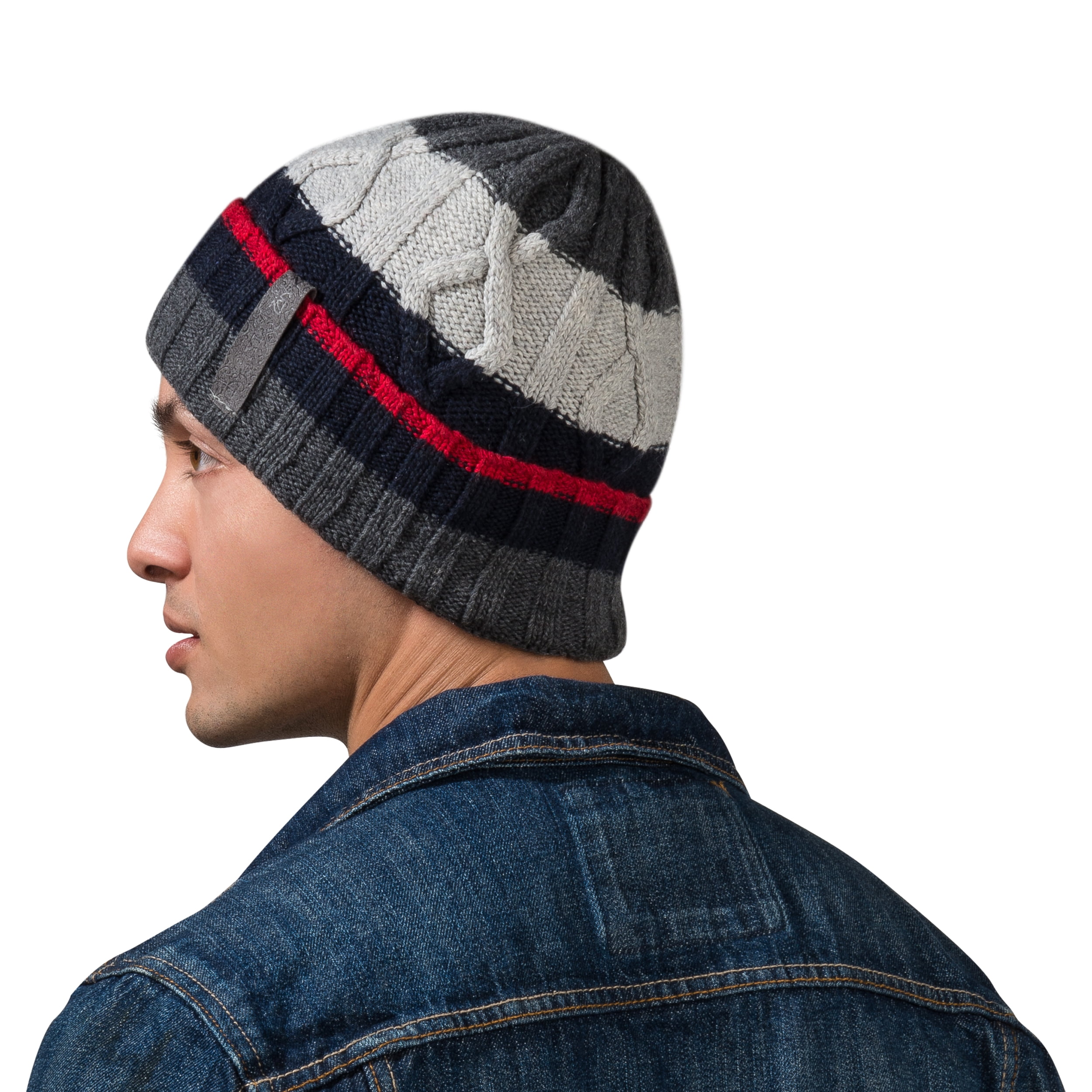AERUSI Men or Womens Warm Knitted Patriot Beanie [All Season Style] [One Size Fits Most]