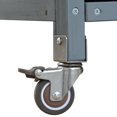 thumbnail image 2 of Grey Blue Farmhouse Outdoor Kitchen Island - Rolling Bar Cart with Stainless Steel Tabletop, 2 of 8