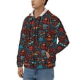 thumbnail image 3 of Honeii Doodle Barbeque Print Hoodies for Men, Pullover & Full Zip, Breathable Zip up Hoodie, Sweatshirt-Medium, 3 of 5