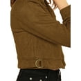 thumbnail image 5 of MODA NOVA Juniors Turn Down Collar Faux Suede Cropped Moto Jacket, 5 of 5