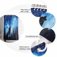 thumbnail image 3 of Forest Shower Curtain, 48" x 72", Wolf Stars Silhouette Night Blue Sky Waterproof Bathroom Curtain Washable Shower Curtain Set with 12 Hooks, 3 of 6
