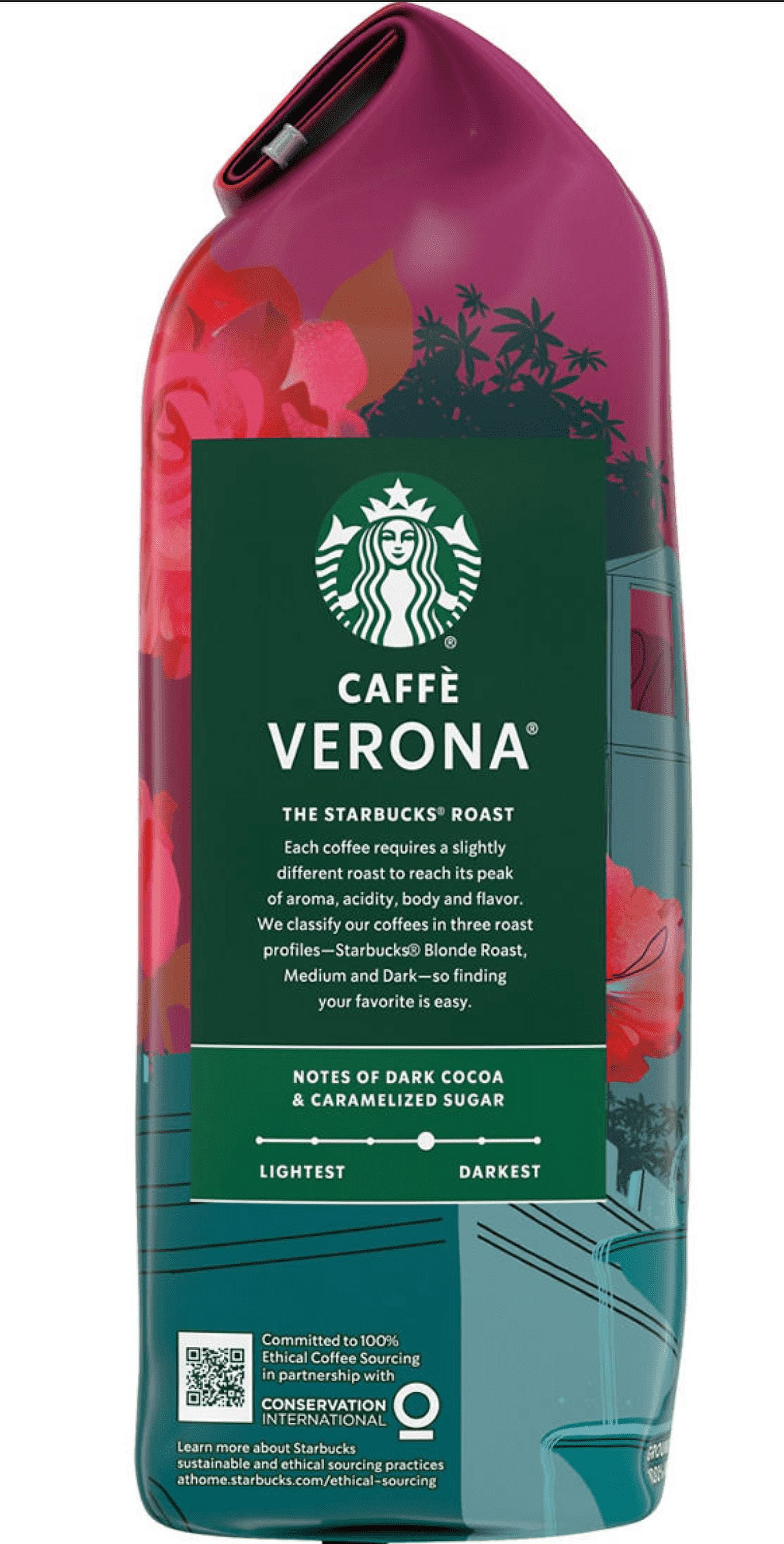 Starbucks Caffe Verona Dark Roast Ground Coffee, 1 bag (40 oz.)