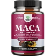 Natures Craft Organic Maca Root Complex, Herbal Hormone Balance Supplement for Women, 60 Capsules