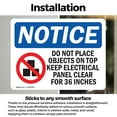 thumbnail image 3 of (2 Pack) Do Not Place Objects On Top Sign, 3 of 7