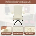 thumbnail image 3 of Office Chair Covers, 38-55cm Stretchable Computer Chair Slipcover, Cream White, 3 of 7