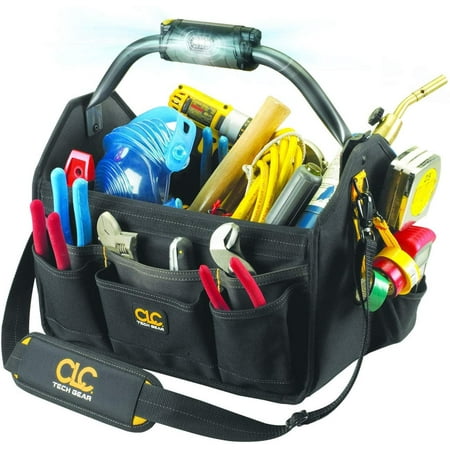 

Custom Leathercraft L234 15-Inch 22 Pocket Tech Gear Light Handle Open Top Tool Carrier