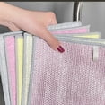thumbnail image 3 of 5Pcs Multipurpose Dishwashing Rags Reusable Scrubbing Pads,Pink, 3 of 5