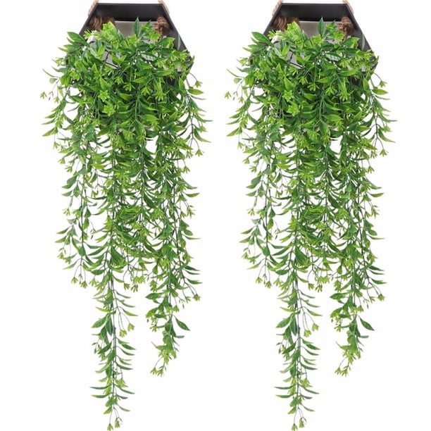 Fiudx Ofertas Del Día 2 Uds. Guirnalda Colgante De Flores, Soporte De Arrastre, Planta Colgante Artificial