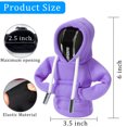 thumbnail image 4 of Car Gear Shift Hoodie, Universal Gear Shift Knob Cover, Hoodie For Car Shifter, Automotive Manual Interior Cute Gadgets, Car Interior Accessories, Car Shifter Stick Protector Decoration-Purple, 4 of 6
