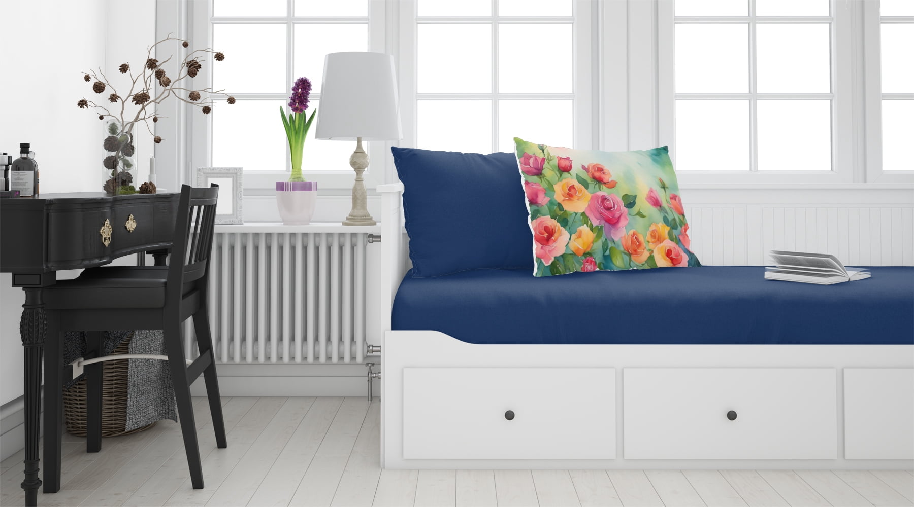Roses in Watercolor Fabric Standard Pillowcase